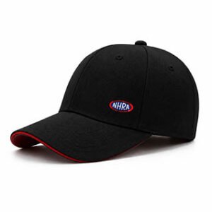 NHRA Championship Drag Racing Baseball Cap Black Red Logo